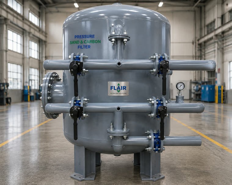 Pressure Sand & Carbon Filters manufactured by Flair